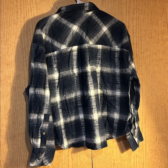 Scotch & Soda Black and White Plaid Button-Down Shirt - Picture 4 of 4